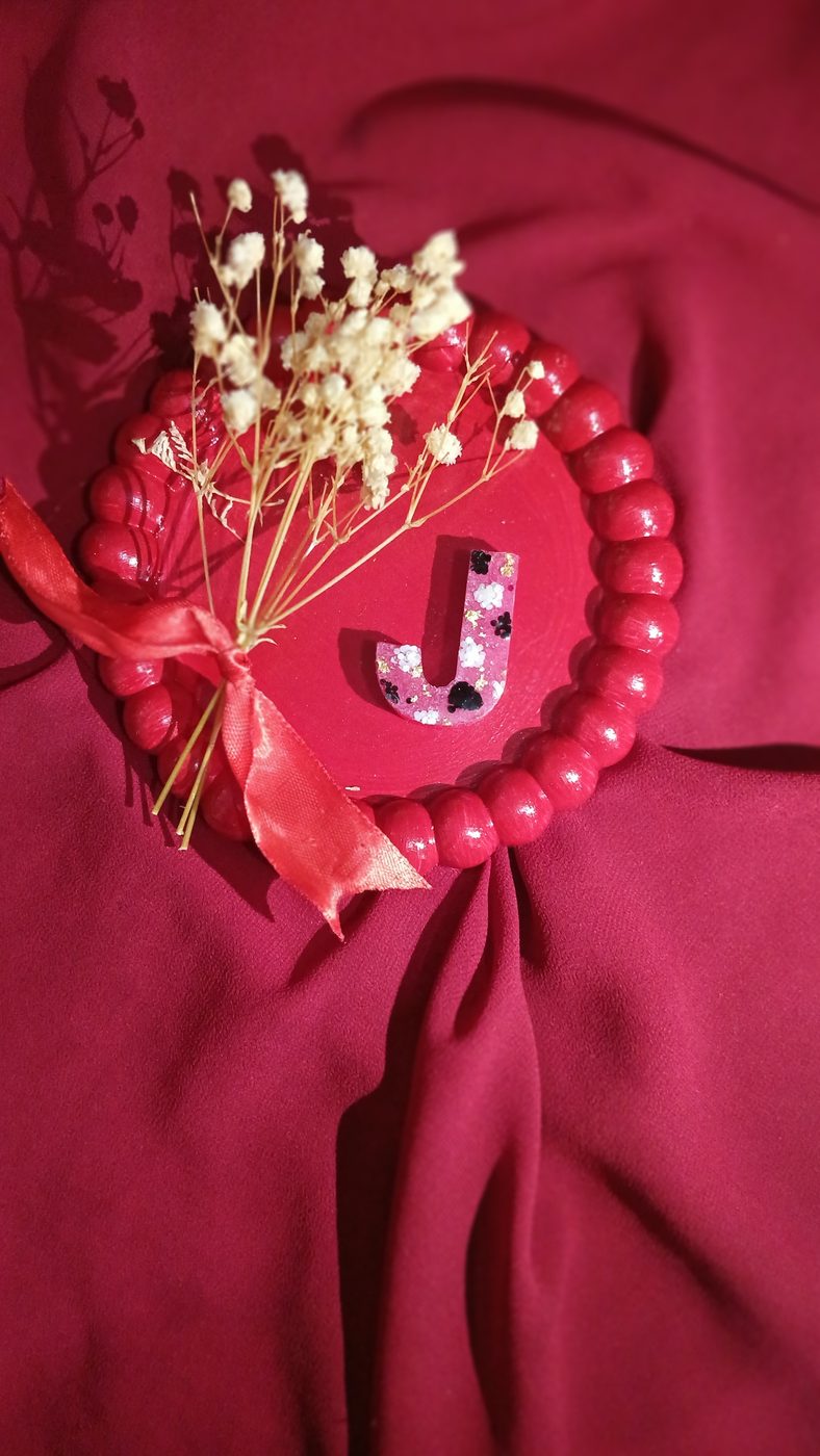 Resin Initial Keychain