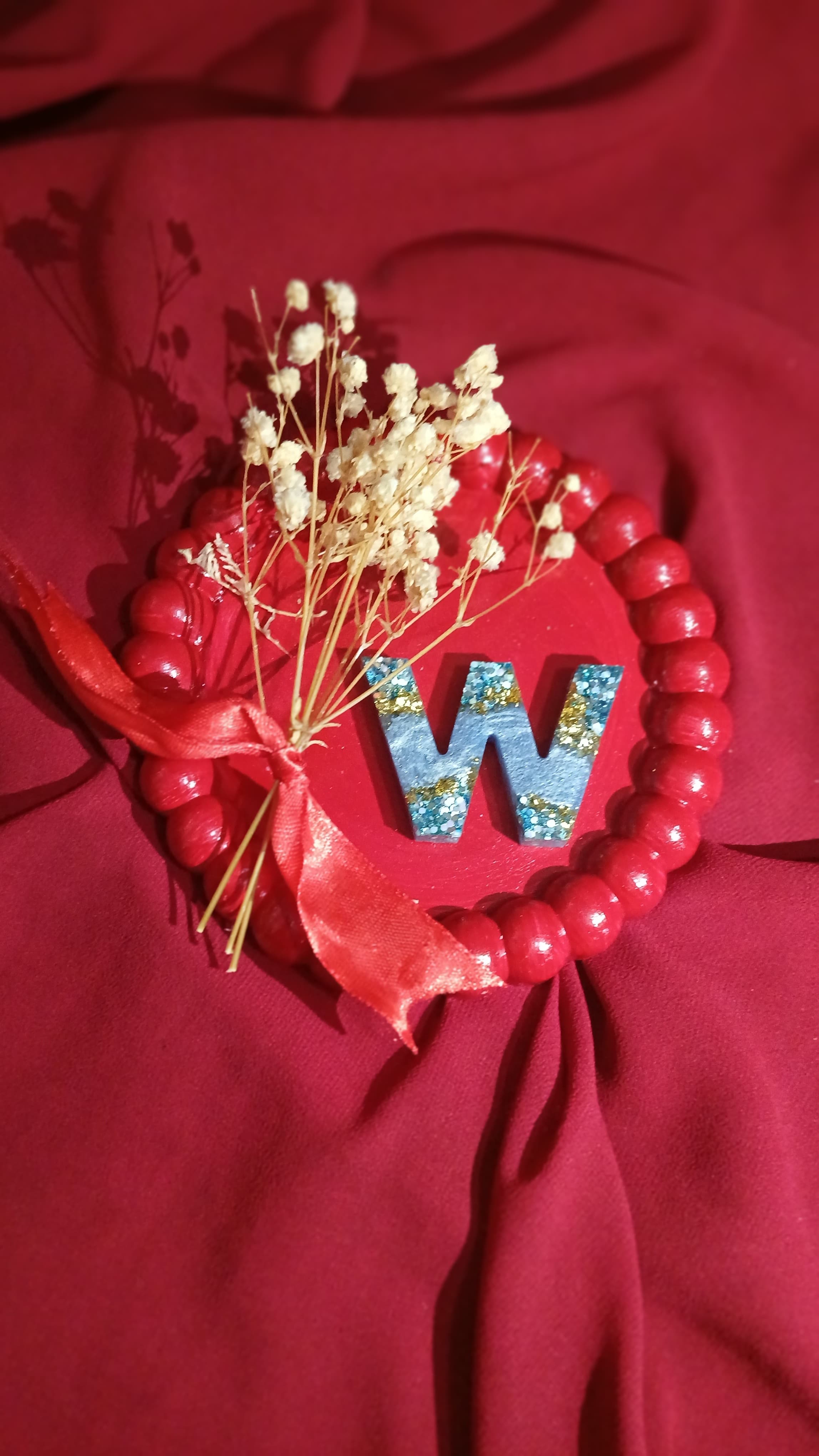 Resin Initial Keychain