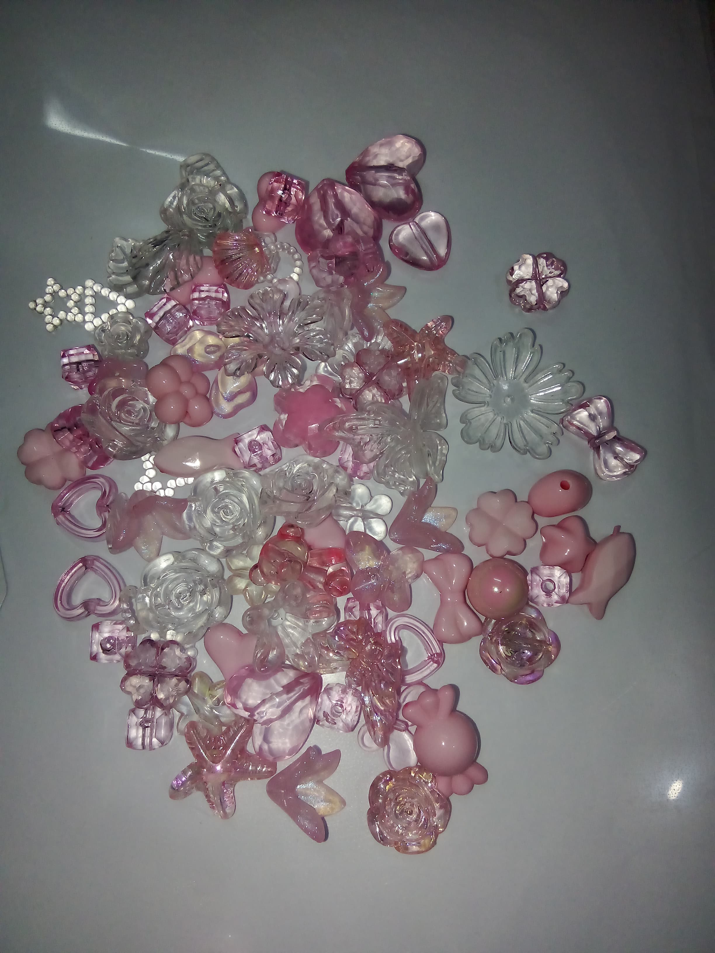Pink Aesthetic Beaded Bracelet Charms